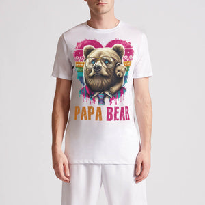 Papa Bear Tie Dye Vintage Mens Premium T-Shirt