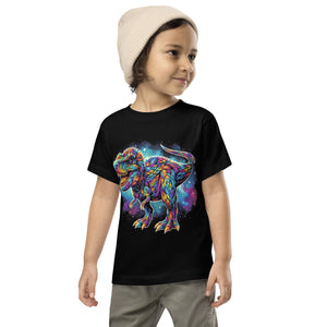 Dino T Rex Dinosaur In Galaxy Toddler T-Shirt
