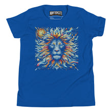 Load image into Gallery viewer, Lion In Galaxy Vintage Youth T-Shirt
