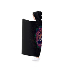 Load image into Gallery viewer, Meditating Human In Lotus Pose Hooded Blanket

