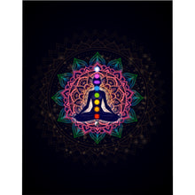Load image into Gallery viewer, Meditating Human In Lotus Pose Microfiber Duvet Cover
