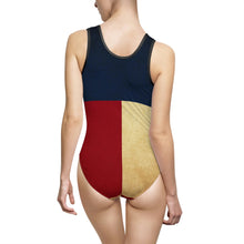 Load image into Gallery viewer, Texas Flag Women&#39;s Classic One-Piece Swimsuit
