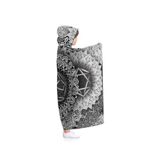 Load image into Gallery viewer, Mandala Bloom Hooded Blanket
