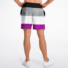 Load image into Gallery viewer, Asexual Pride Flag Tie Dye Athletic Shorts
