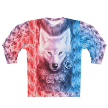 Load image into Gallery viewer, Wolf And Flower AOP Unisex Sweatshirt
