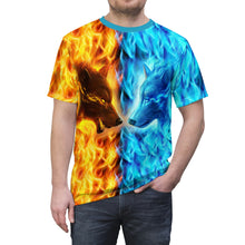 Load image into Gallery viewer, Wolf Fire and Ice T-Shirt

