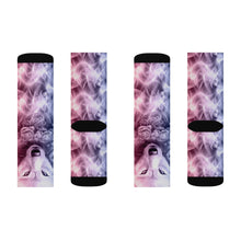 Load image into Gallery viewer, Wolf And Flower Sublimation Socks
