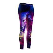 Load image into Gallery viewer, Wolf galaxy and zodiac Women&#39;s Leggings

