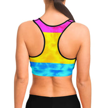 Load image into Gallery viewer, Pansexual Pride Flag Tie dye Sports Bra
