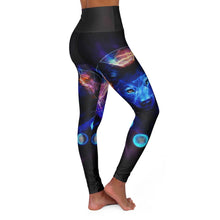 Load image into Gallery viewer, Wolf Moon Galaxy High Waisted Yoga Leggings
