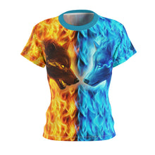 Load image into Gallery viewer, Wolf Fire and Ice Women&#39;s T-Shirt
