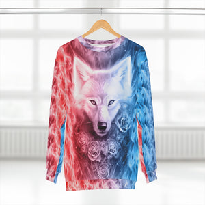 Wolf And Flower AOP Unisex Sweatshirt