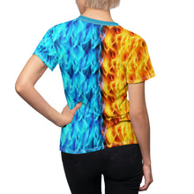 Load image into Gallery viewer, Wolf Fire and Ice Women&#39;s T-Shirt
