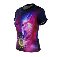 Load image into Gallery viewer, Wolf galaxy and zodiac Women&#39;s T-Shirt
