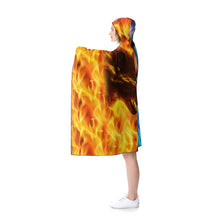 Load image into Gallery viewer, Wolf Fire and Ice Hooded Blanket
