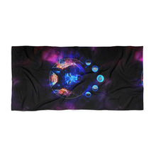 Load image into Gallery viewer, Wolf Moon Galaxy Beach Towel
