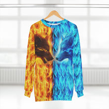 Load image into Gallery viewer, Wolf Fire and Ice AOP Unisex Sweatshirt
