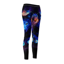 Load image into Gallery viewer, Wolf Moon Galaxy Women&#39;s Leggings
