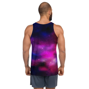 Wolf galaxy and zodiac Unisex Tank Top