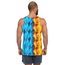 Load image into Gallery viewer, Wolf Fire and Ice Unisex Tank Top
