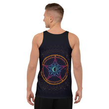 Load image into Gallery viewer, Meditating Human In Lotus Pose Unisex Tank Top
