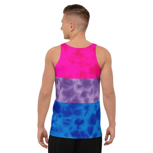 Bisexual Pride Flag Tie Dye Tank Top