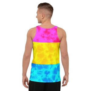 Pansexual Pride Flag Tie dye Tank Top