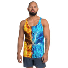 Load image into Gallery viewer, Wolf Fire and Ice Unisex Tank Top
