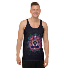 Load image into Gallery viewer, Meditating Human In Lotus Pose Unisex Tank Top
