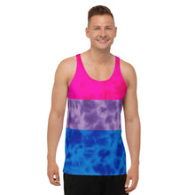 Load image into Gallery viewer, Bisexual Pride Flag Tie Dye Tank Top
