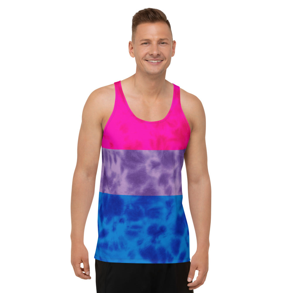 Bisexual Pride Flag Tie Dye Tank Top
