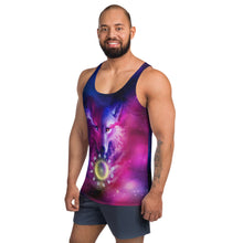 Load image into Gallery viewer, Wolf galaxy and zodiac Unisex Tank Top
