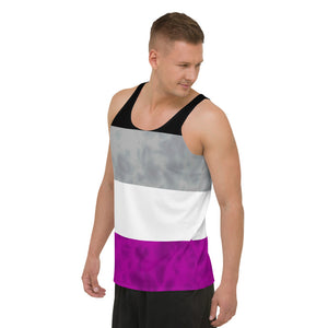 Asexual Pride Flag Tie Dye Tank Top