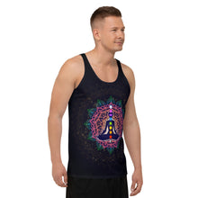 Load image into Gallery viewer, Meditating Human In Lotus Pose Unisex Tank Top
