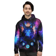 Load image into Gallery viewer, Wolf Moon Galaxy Unisex Hoodie
