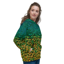 Load image into Gallery viewer, Peacock feathers Unisex Hoodie
