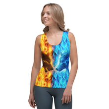 Load image into Gallery viewer, Wolf Fire and Ice Women Tank Top
