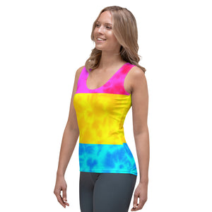 Pansexual Pride Flag Tie dye Women Tank Top