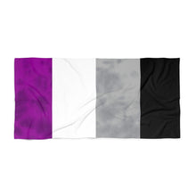 Load image into Gallery viewer, Asexual Pride Flag Tie Dye Beach Towel

