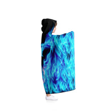 Load image into Gallery viewer, Blue And Red Fiery Dragons Hooded Blanket
