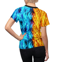 Load image into Gallery viewer, Blue And Red Fiery Dragons Women&#39;s T-Shirt
