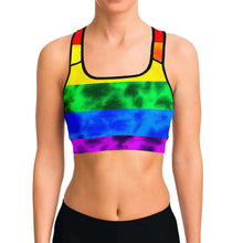 Load image into Gallery viewer, Rainbow Flag Tie Dye Sports Bra
