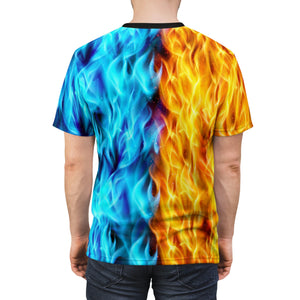 Blue And Red Fiery Dragons T-Shirt