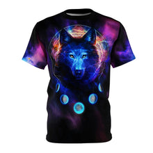 Load image into Gallery viewer, Wolf Moon Galaxy T-Shirt
