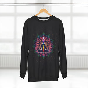 Meditating Human In Lotus Pose AOP Unisex Sweatshirt