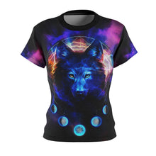 Load image into Gallery viewer, Wolf Moon Galaxy Women&#39;s T-Shirt
