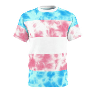 Transgender Pride Flag Tie Dye T-Shirt