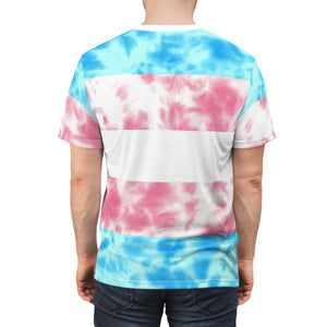 Transgender Pride Flag Tie Dye T-Shirt