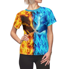 Load image into Gallery viewer, Wolf Fire and Ice Women&#39;s T-Shirt
