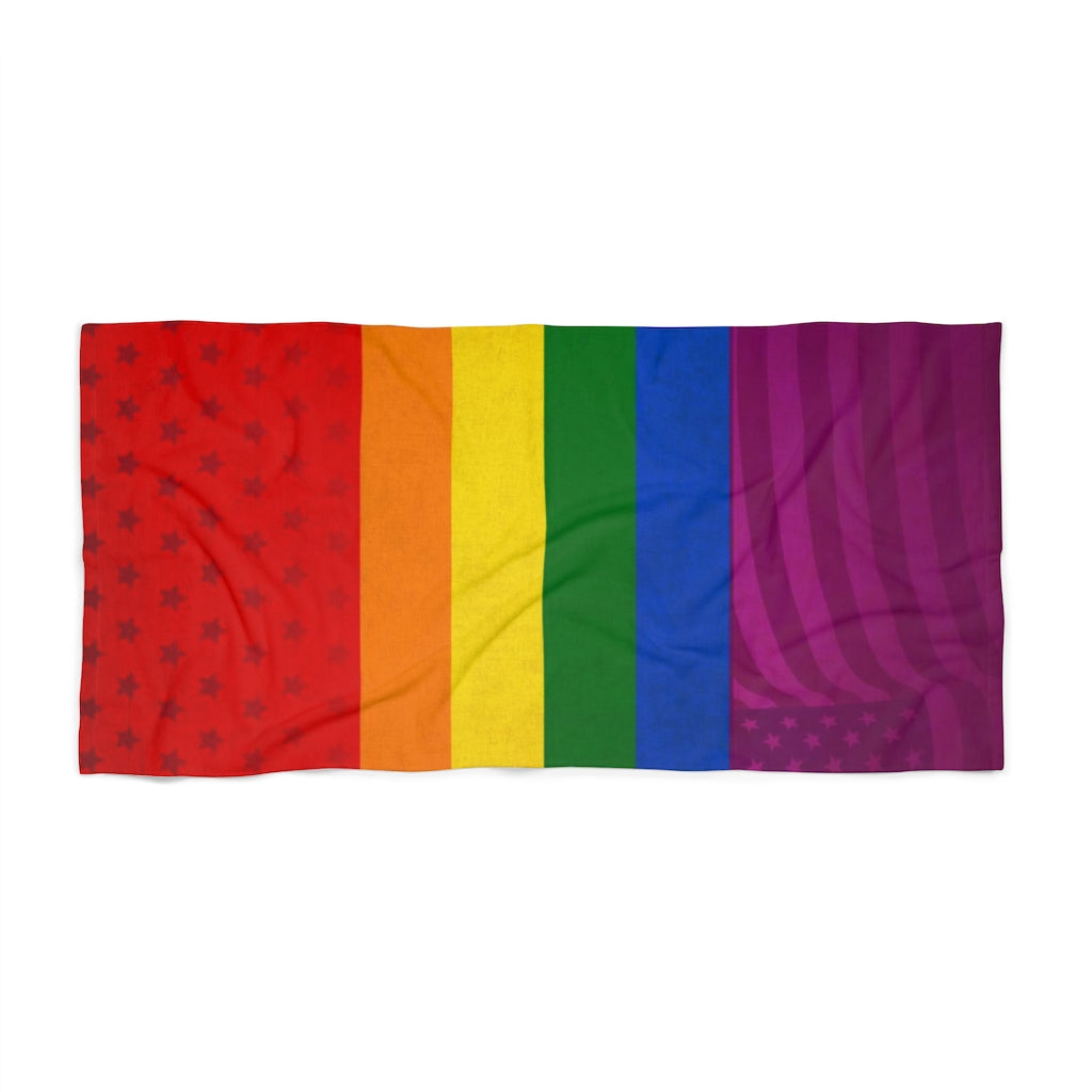 Rainbow Flag Beach Towel